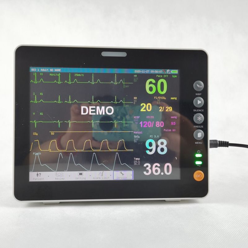 8 pollici di durata segni vitali Primo Soccorso Monitor ETCO2 DIBP segni vitali Monitor cardiaco