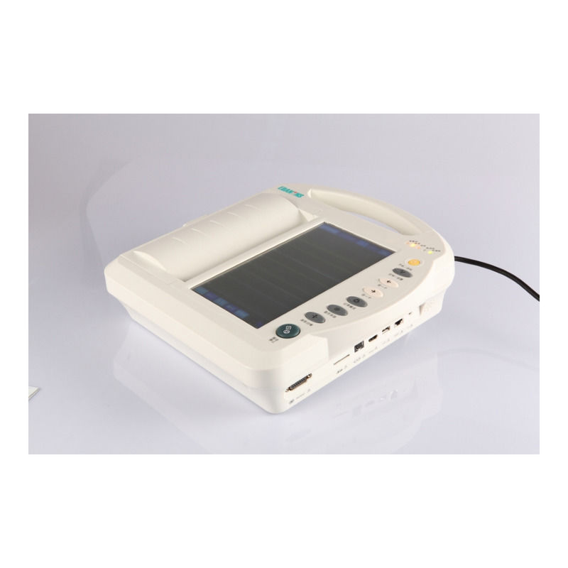 Macchina portatile per ECG in metallo 12 elettrocardiografo a piombo Macchina per ECG con analizzatore Macchina per ECG