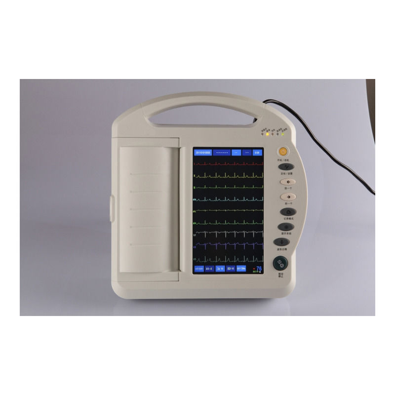 Macchina portatile per ECG in metallo 12 elettrocardiografo a piombo Macchina per ECG con analizzatore Macchina per ECG