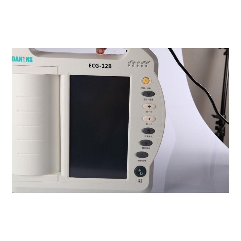 Macchina portatile per ECG in metallo 12 elettrocardiografo a piombo Macchina per ECG con analizzatore Macchina per ECG