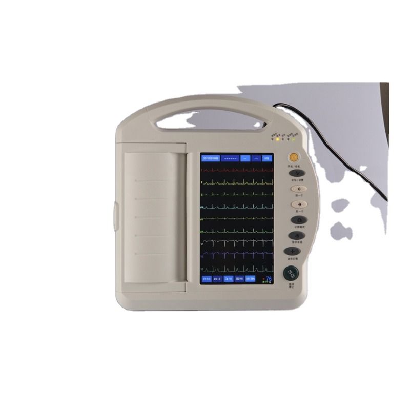 Macchina portatile per ECG in metallo Eletrocardiografo Macchina ECG 12 canali Macchina ECG digitale 12 lead ECG