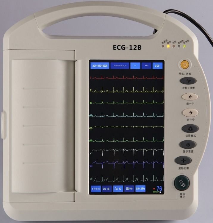 Medicina Macchina ECG Digitale 12 Canale Elettrocardiografo Macchina ECG Portatile Touch Screen Macchina ECG