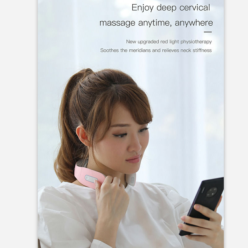 Fisioterapia Massaggiatore Intelligente Portatile a Infrarossi per Collo con Voce Smart