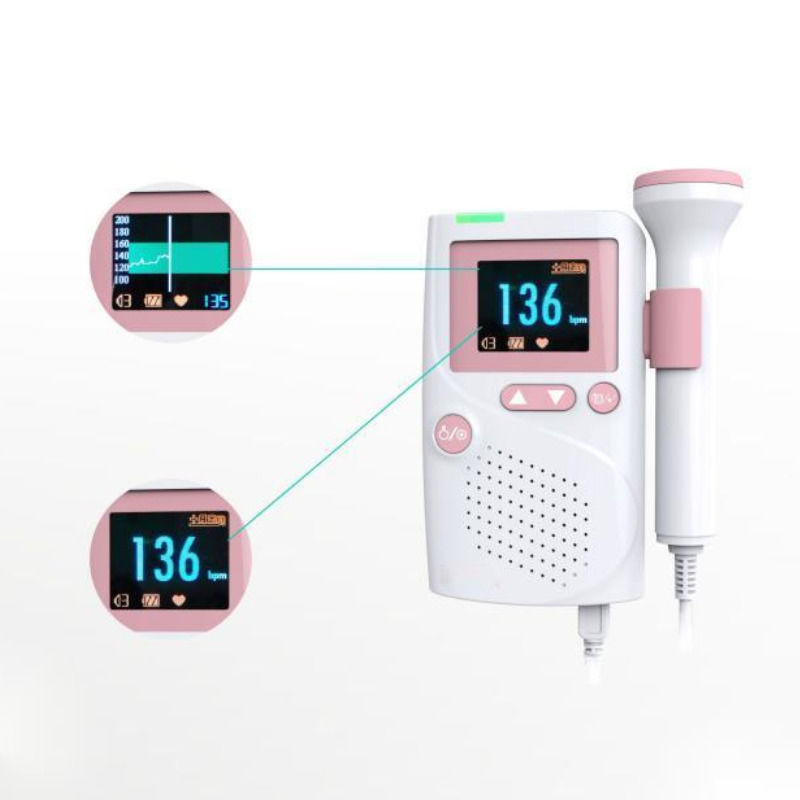 Ultrasuoni medici impermeabili di alta fedeltà Suono Cardiologia CE Ultrasuoni Bambino Bambino Portatile Heart Monitor Fetale Doppler battito cardiaco