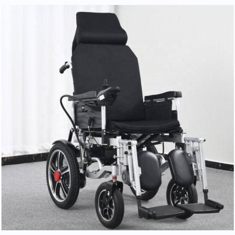 sedia elettrica per disabili telecomando leggero prezzo economico sedia a rotelle elettrica pieghevole per disabili da 140 kg