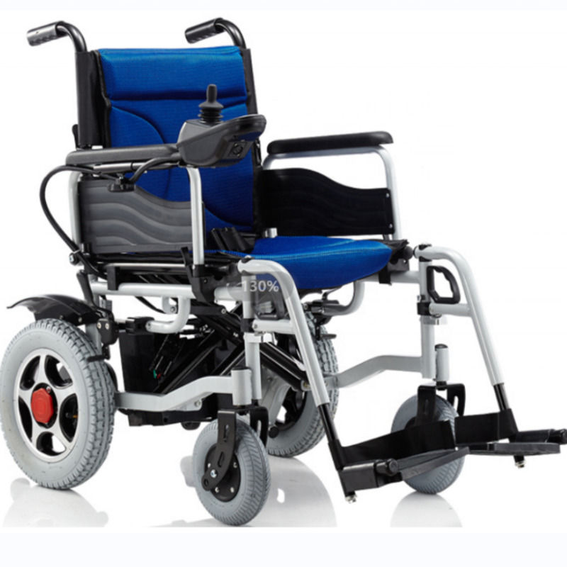 Nuova sedia a rotelle elettrica pieghevole per disabili, leggera in alluminio, con batteria e telecomando, 140 kg