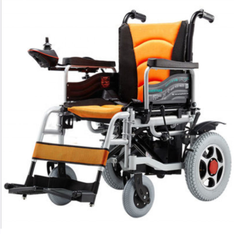 Nuova sedia a rotelle elettrica pieghevole per disabili, leggera in alluminio, con batteria e telecomando, 140 kg