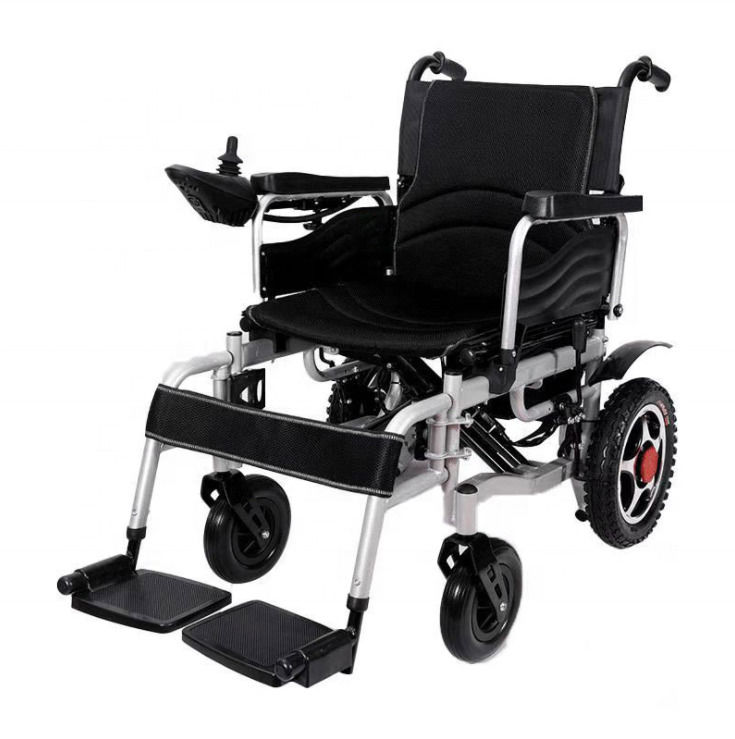 Sedia a rotelle elettrica per disabili leggera ed economica, pieghevole, motorizzata, automatica, elettrica, per disabili fino a 140 kg
