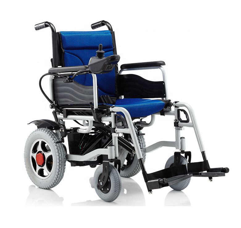 Sedia a rotelle elettrica per disabili leggera ed economica, pieghevole, motorizzata, automatica, elettrica, per disabili fino a 140 kg