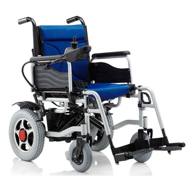 Sedia a rotelle elettrica 140Kg capacità leggera batteria al litio alimentazione pieghevole portatile per anziani 140kg