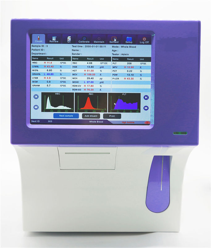 Strumenti di ematologia clinici analitici completamente automatici Analizzatore di cellule sanguigne Comite Plus Analizzatore di ematologia completamente automatico CMT-800
